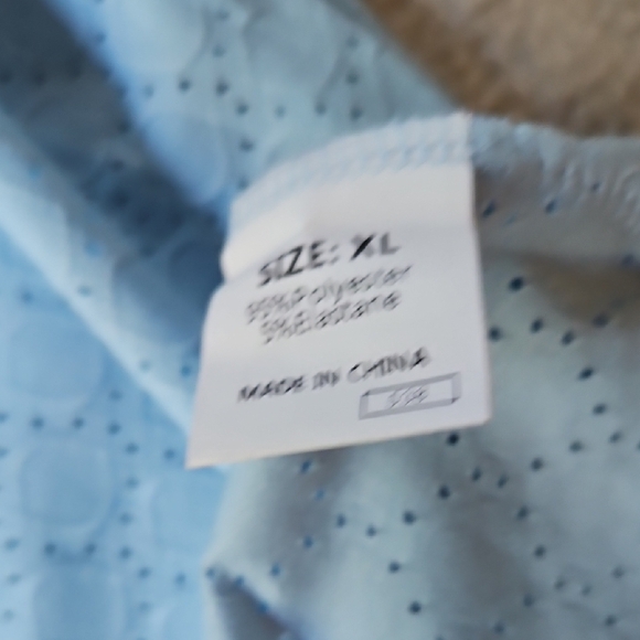 Light Blue Ruffle Sleeve Top - Picture 3 of 5